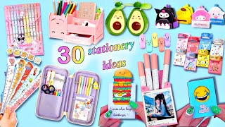 30 DIY CUTE STATIONERY IDEAS  BACK TO SCHOOL HACKS [upl. by Dunlavy]