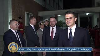 Ministri Maqedonci u prit nga ministri i Mbrojtjes i Shqipërisë Pirro Vengu [upl. by Aria677]