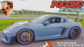 Track Day in a Porsche 718 Cayman GT4 RS at Pocono Raceway [upl. by Adnalay255]