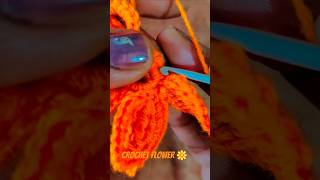 Crochet flower making Part 1 crochetting crochet yarnflower diy [upl. by Elaynad]