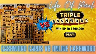 Cashword scratch cards vs online Cashword [upl. by Cindee]