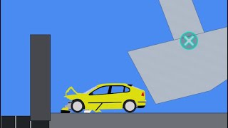 Algodoo Car Crashes amp Destruction 178  Crazy Phun Algodoo Car Crash Tests [upl. by Kathie]