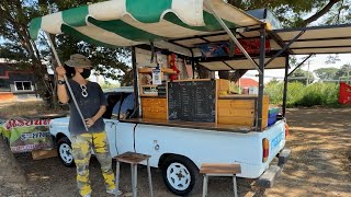 Cafe Vlog Mini Coffee Shop Truck Bar Barista Girl Dream Mobile Kopi Small Business Relax Mood Anxie [upl. by Sheena]