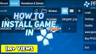 How To Install Game Easily in PPSSPP Emulator in hindi [upl. by Atnoed]