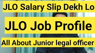 JLO Salary Slip Dekh Lo  JLO की सैलरी स्लिप देख लो  Junior Legal Officer Job Profile  RPSC [upl. by Drareg]