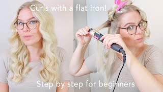 How To Curl Your Hair With A Straightener For Complete Beginners LONG LASTING CURLS [upl. by Oiramrej909]