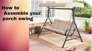 How to assemble your porch swing [upl. by Anitrebla]