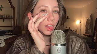 ASMR  Breathy Mouth Sounds amp Tingly Leather Tapping [upl. by Ecad663]