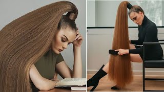 Unbelievable Super Long Hair Transformations  Haircuts and Hair Color Trends Real Rapunzel [upl. by Eixel]