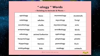 How to Say the quotOlogyquot Words for Different Animals amp Plants  Learn Ology Words [upl. by Viv]