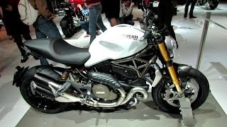 2014 Ducati Monster 1200 S White Colour Walkaround  2013 EICMA Milan Motorcycle Exhibition [upl. by Ahar]