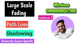 Large Scale Fading  Path Loss and Shadowing  Wireless Communication [upl. by Zephan]