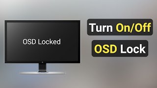 How to Turn OnOff OSD Lock in Monitor  OSD Lock ko kaise onoff karein [upl. by Lamok]