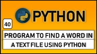 finding word in a text file using python [upl. by Atinuahs]