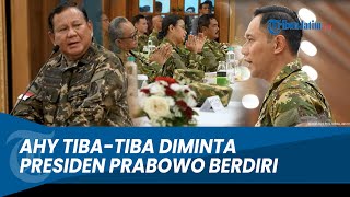 Momen AHY Tibatiba Diminta Presiden Prabowo Berdiri di Akmil Magelang Para Menteri Tepuk Tangan [upl. by Goodyear]