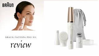 Testing the Braun Face Spa Pro epilator hair removal facial cleansing brush  Facial hair removal [upl. by Dohsar]