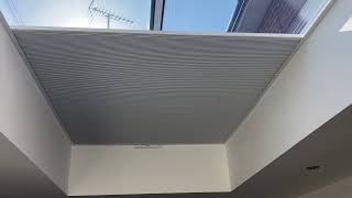 Lex Blinds  How to cover skylight with electric pleated blinds [upl. by Rabin805]