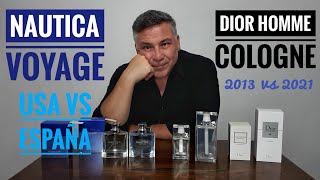 Nautica Voyage Made in Usa vs Made in España  Dior Homme Cologne 2013 vs 2021 [upl. by Arihday]