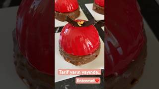 Entremet ❤️ Detaylı tarif yarın geliyor 🔔🔔 [upl. by Yrokcaz]