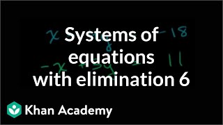 Solving system with elimination  Algebra  Khan Academy [upl. by Airehc948]