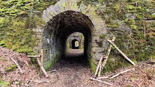 Walking through an amazing slate railway tunnel [upl. by Waly757]