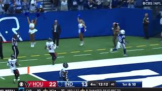 Anthony Richardson 54 Yard Touchdown Pass to Ashton Dulin  Texans vs Colts [upl. by Arinayed]