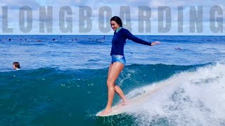 Chuns Reef GETS GOOD  Longboard Surfing North Shore Oahu [upl. by Ised]