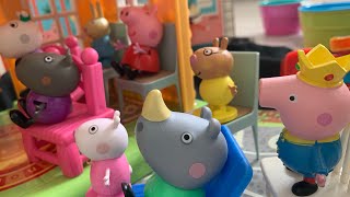 Peppa pig at school with friends Peppa Pig collection Reviews toys [upl. by Ahsiugal]