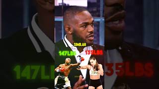 Jon Jones Thinks Ronda Rousey Would Destroy Floyd Mayweather😱 shorts [upl. by Henrie]