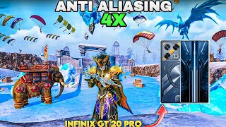 INFINIX GT 20 PRO💀🔥SMOOTH  120 FPS WITH ANTI ALIASING  4X  35 UPDATE PUBG BGMI TEST 2024 [upl. by Nivad550]