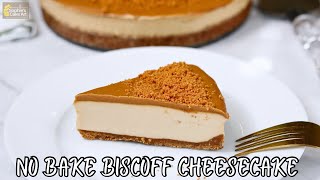 NO BAKE BISCOFF CHEESECAKE [upl. by Nomzzaj]