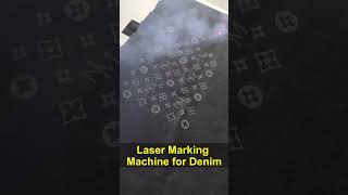 CO2 Laser Marking Machine for Denim co2lasermarkingmachine co2lasermarking [upl. by Franni]