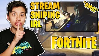 STREAM SNIPING IN REAL LIFE Fortnite Prank [upl. by Bascio]