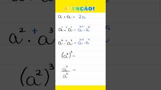 MATEMÁTICA  Atenção para essas operações algébricas ‼️ [upl. by Tonina]