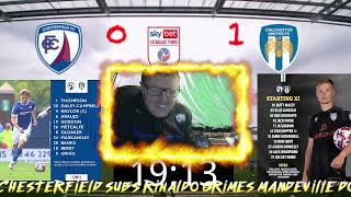 this is my reaction to will grigg goal for chesterfield vs colchester utd in efl league two [upl. by Yvonner]