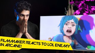 FILMMAKER REACTS TO ARCANE ENEMY BY IMAGINE DRAGONS X JID [upl. by Torras]