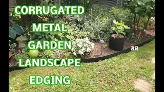 Corrugated Metal Garden Landscape Edging Install and Walkthrough [upl. by Sire166]