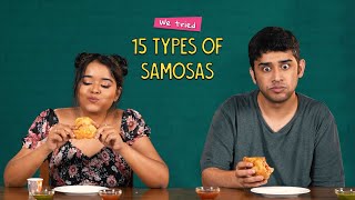 Trying 15 Types Of Samosas  Ok Tested [upl. by Darom]