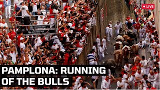 WATCH Spain  Running of the Bulls Takes Place at Pamplonas Annual San Fermin festival [upl. by Apps116]