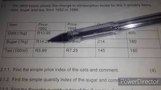 Laspeyres and passche price and quantity index [upl. by Grantley]