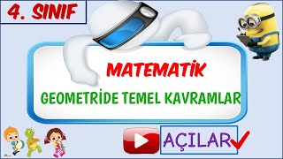 4 Sınıf Geometride Temel Kavramlar  Açılar ve Ölçümleri [upl. by Hegyera]