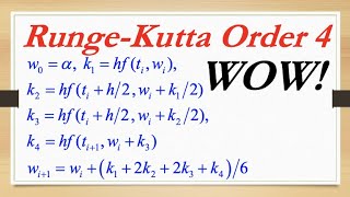 Introduction the the RungeKutta Order Four Method by Example with Mathematica Code [upl. by Brouwer]