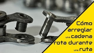 Como arreglar la cadena de la bici durante una ruta [upl. by Opaline]