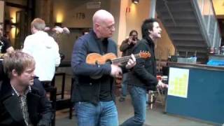 Train performs Hey Soul Sister live unannounced in a mall in Stockholm [upl. by Nella]