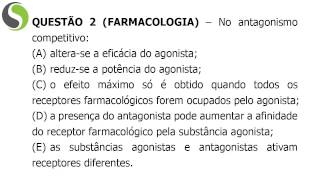 QUESTÕES COMENTADAS DE CONCURSOS BIOMÉDICOS  FARMACOLOGIA 2 [upl. by Berlin833]