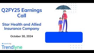 Star Health and Allied Insurance Company Earnings Call for Q2FY25 [upl. by Divod160]