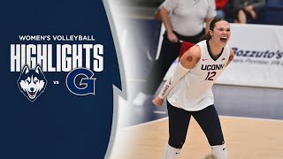 HIGHLIGHTS  UConn Volleyball vs Georgetown [upl. by Annoel758]