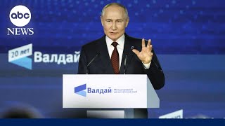 Putin says ‘new world order’ is taking shape in speech after Trump victory [upl. by Llewxam]