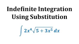 Integración indefinida mediante sustitución Int 2x4sqrt 53x5 x [upl. by Iegres]