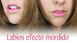 Cómo maquillar labios efecto mordido [upl. by Enixam]